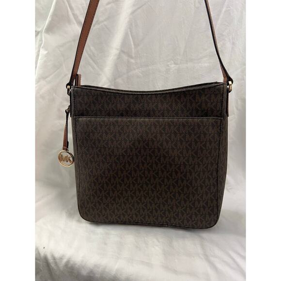 Michael Kors Brown Logo Classic Crossbody Purse GS - Picture 4 of 6